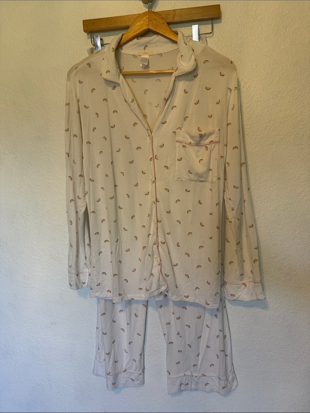 Eberjey watermelon long sleeve pants pajama
